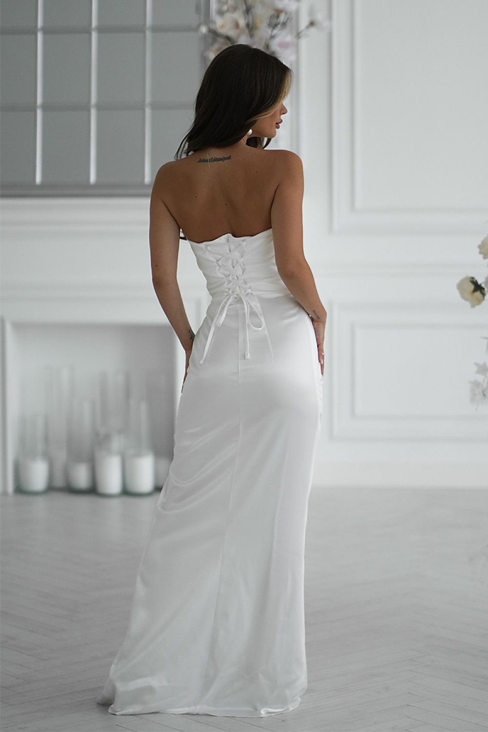  Long dress model 219716 Bicotone 